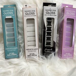 Lot of 4 Dashing Diva Gloss nail stickers